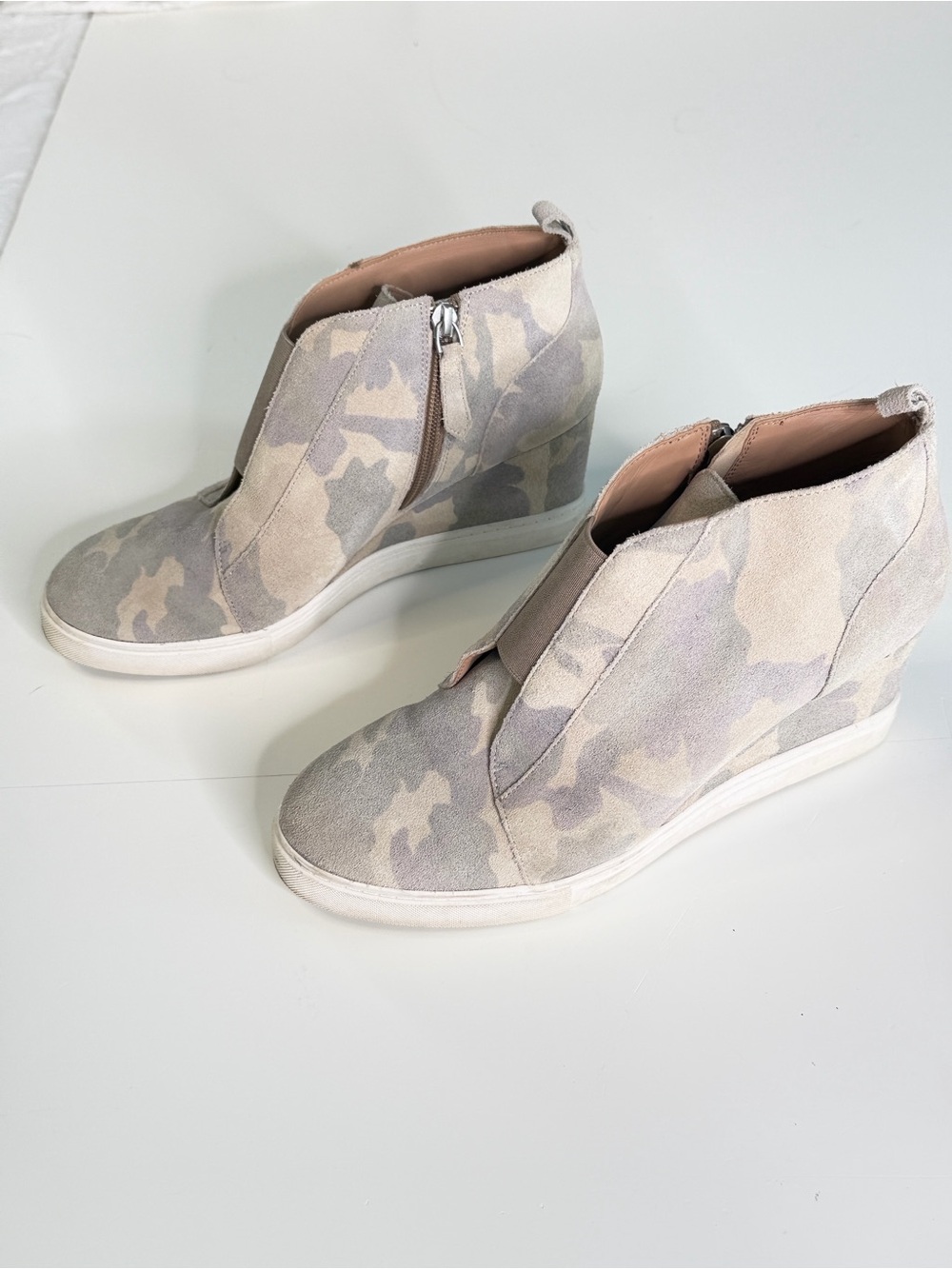 Paolo Beige and Tan Felicia Slip-On High-Top Sneaker - Picture 3 of 9